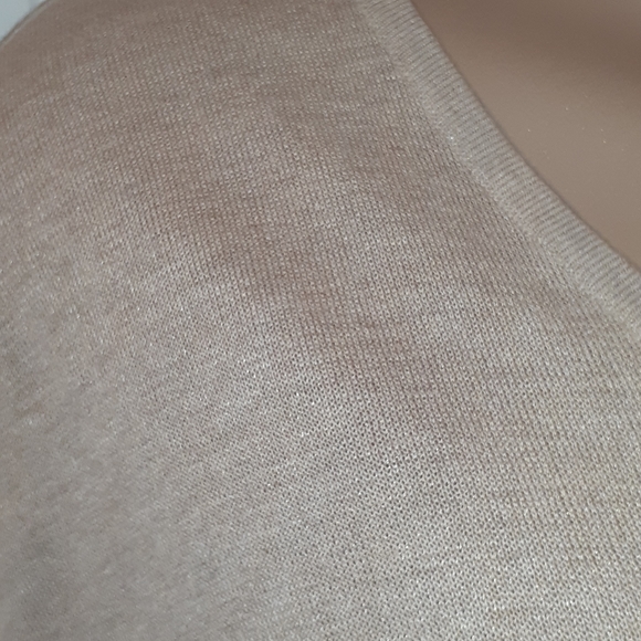 Cremieux Gold Fall-Off Shoulder Sweater - Picture 2 of 3